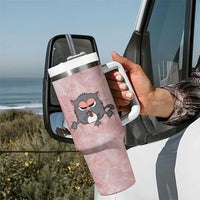Funny Cat Tumbler With Handle Shhh Don't Speak Hold on Ok I'm Listening Cat Lover Gifts - Wonder Print Shop