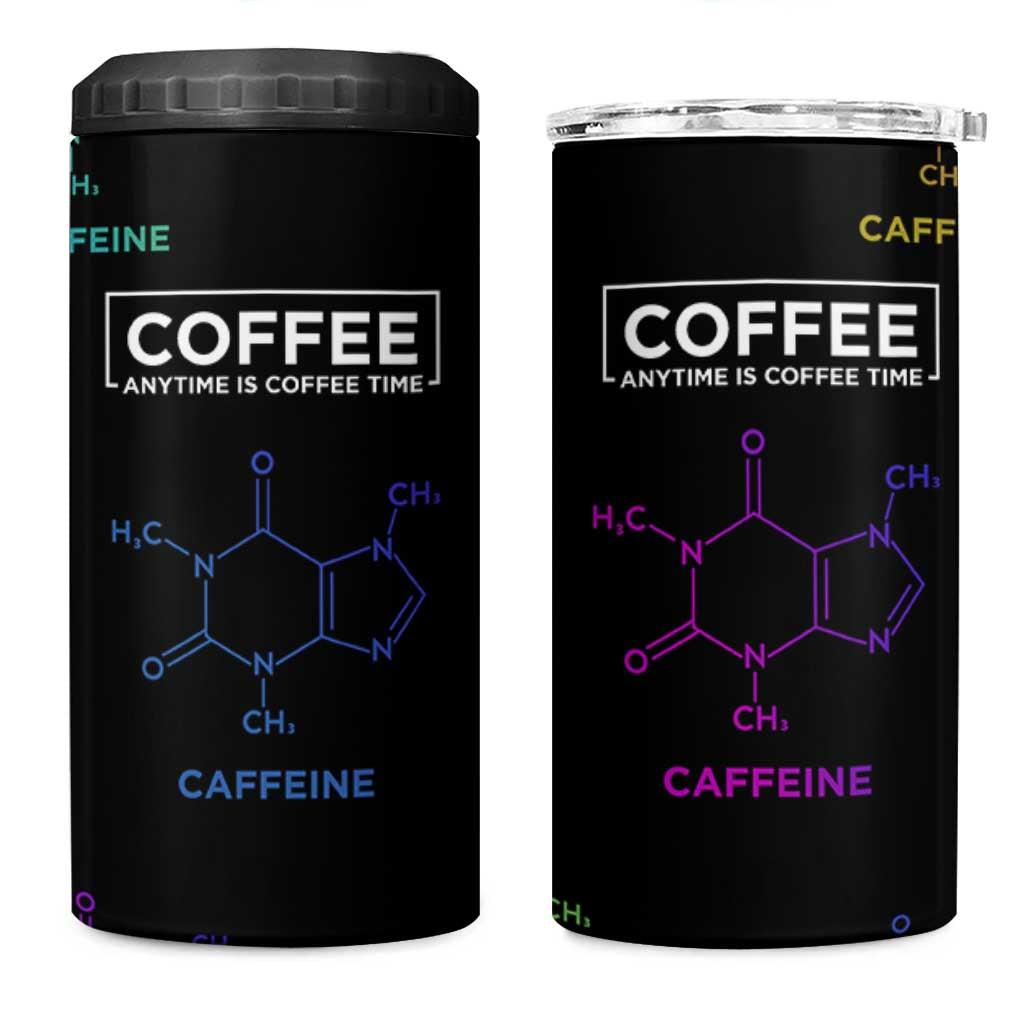 Chemistry Coffee 4 in 1 Can Cooler Tumbler Caffeine Science Chemistry Teacher Gift