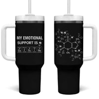 Funny Coffee Lover Tumbler With Handle My Emotional Support Is Caffeine Addicted - Wonder Print Shop