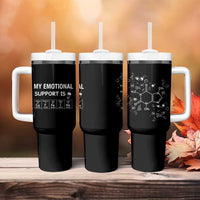 Funny Coffee Lover Tumbler With Handle My Emotional Support Is Caffeine Addicted - Wonder Print Shop