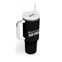 Funny Gym Tumbler With Handle Welcome To The Gun Show Great Gag Gift for Men Gymers Dad - Wonder Print Shop