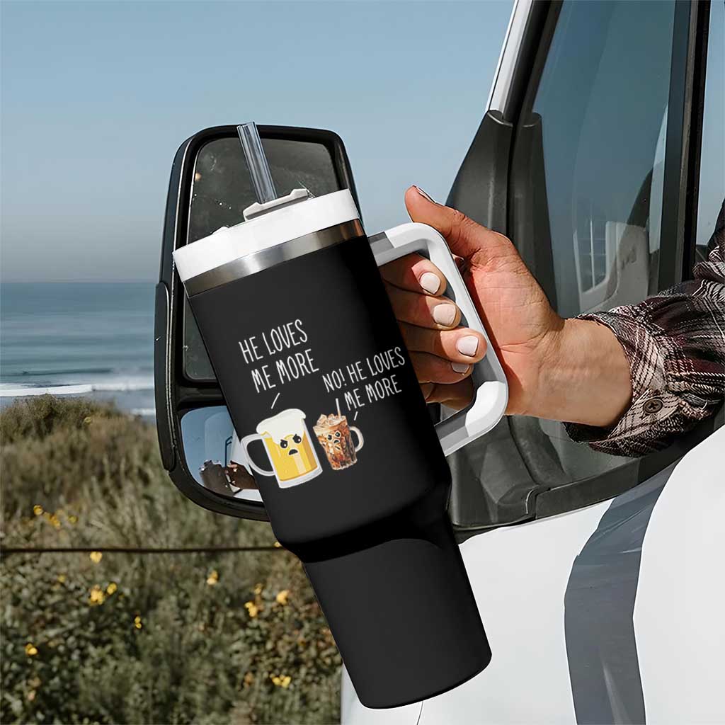 Funny Coffee Tumbler With Handle Too Early For Beer
