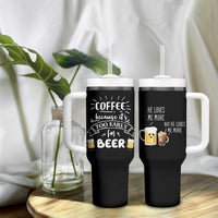 Funny Coffee Tumbler With Handle Too Early For Beer