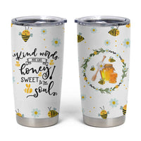 Christian Gifts For Women Tumbler Cup Kind Words are Like Honey Inspirational Bible Verse