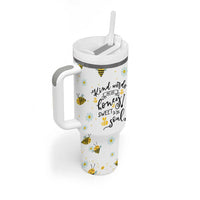 Christian Gifts For Women Tumbler With Handle Kind Words are Like Honey Inspirational Bible Verse