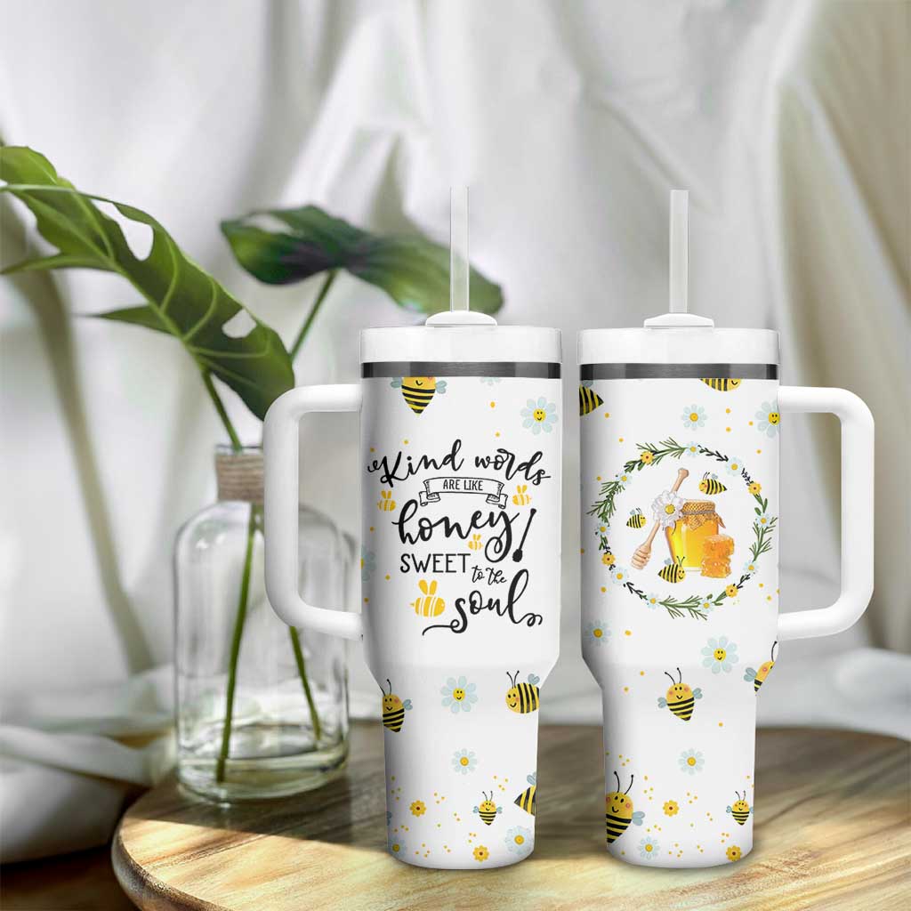 Christian Gifts For Women Tumbler With Handle Kind Words are Like Honey Inspirational Bible Verse