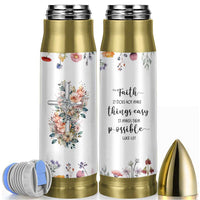 Christian Gifts for Women Faith Bullet Tumbler Encouragement Inspirational Flower Mothers Day Bible Gift