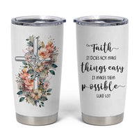 Christian Gifts for Women Faith Tumbler Cup Encouragement Inspirational Flower Mothers Day Bible Gift