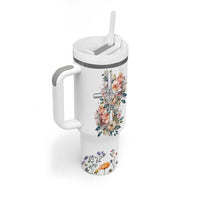 Christian Gifts for Women Faith Tumbler With Handle Encouragement Inspirational Flower Mothers Day Bible Gift