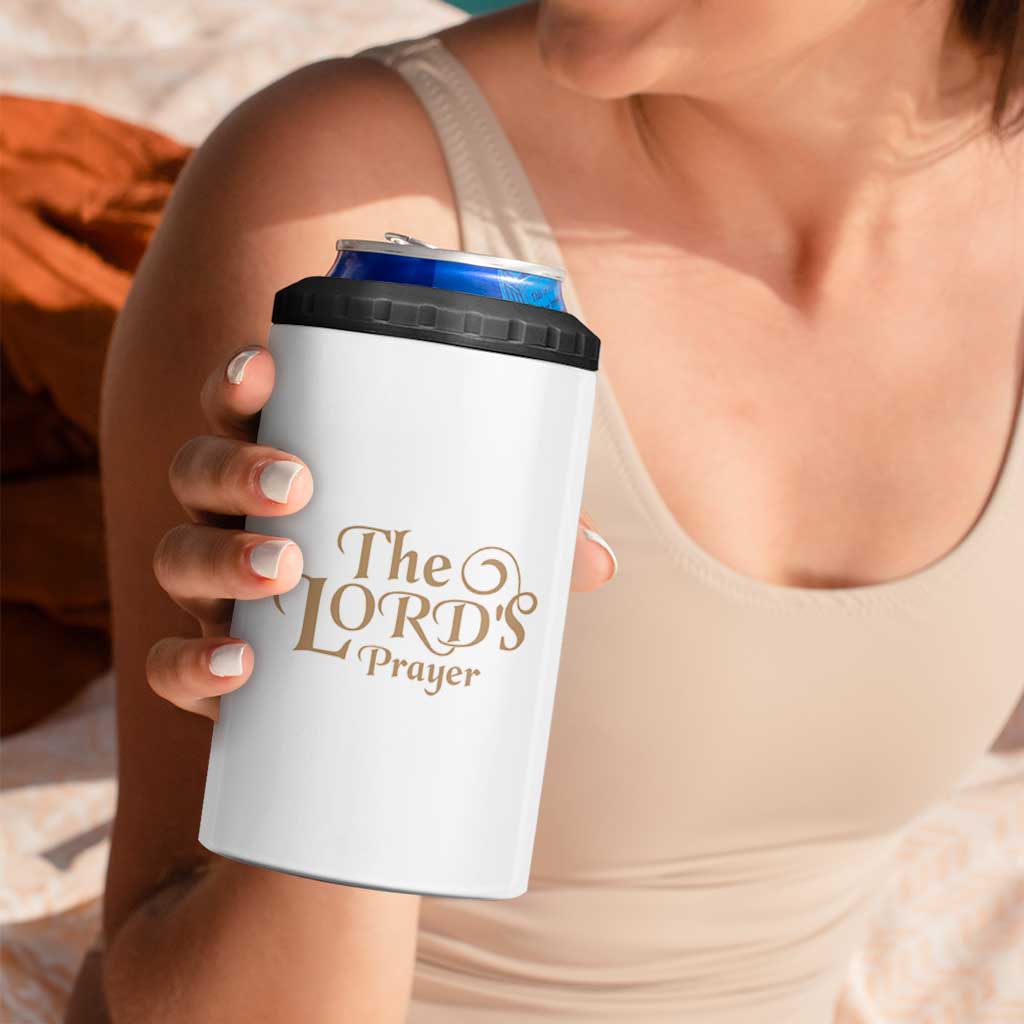 Christian Inspirational 4 in 1 Can Cooler Tumbler The Lords Prayer Bible Verses Christian Gift
