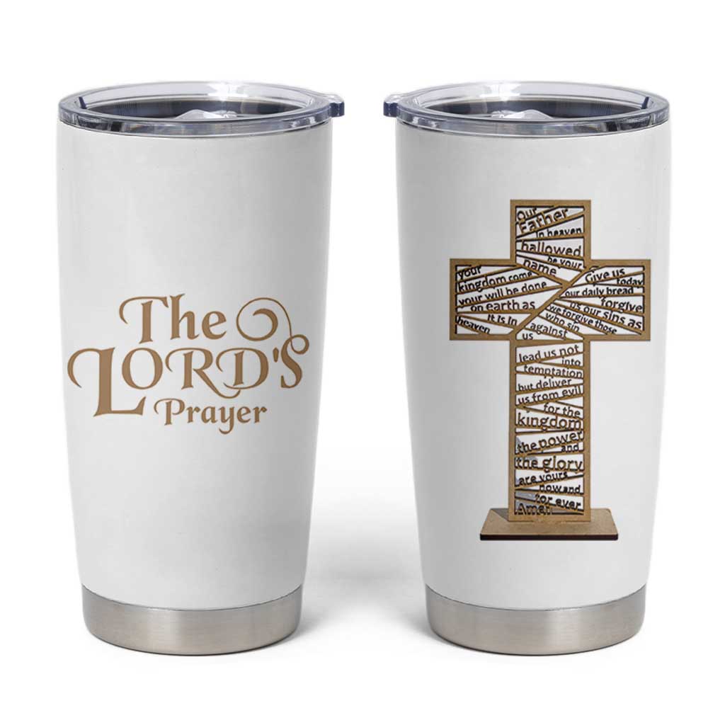 Christian Inspirational Tumbler Cup The Lords Prayer Bible Verses Christian Gift
