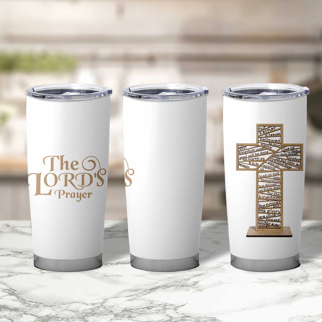 Christian Inspirational Tumbler Cup The Lords Prayer Bible Verses Christian Gift