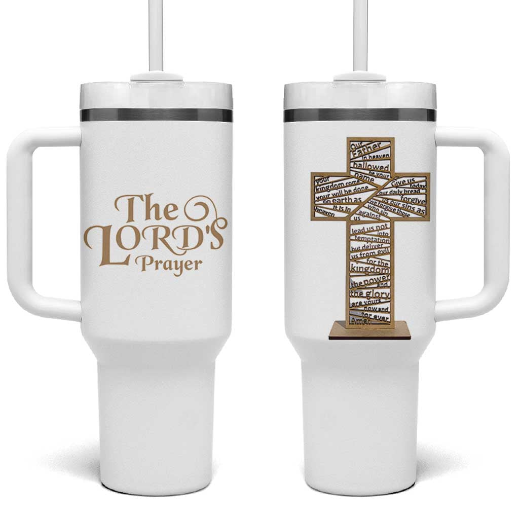 Christian Inspirational Tumbler With Handle The Lords Prayer Bible Verses Christian Gift