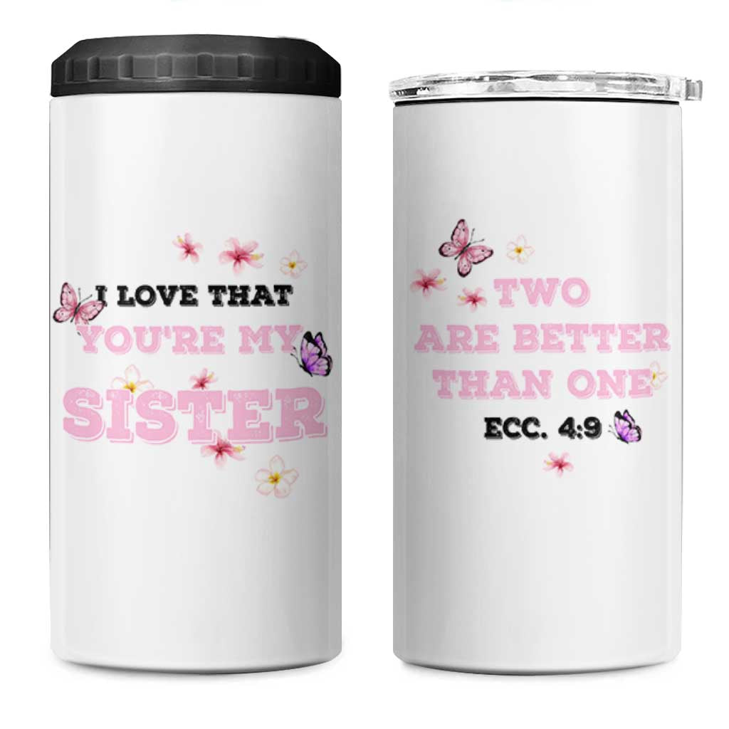 Love That You Are My Sister 4 in 1 Can Cooler Tumbler Gifts For Sisters From Brother Sis