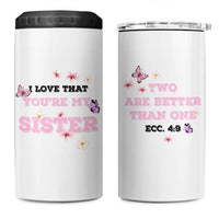 Love That You Are My Sister 4 in 1 Can Cooler Tumbler Gifts For Sisters From Brother Sis