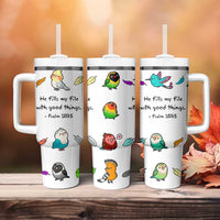 Christian Gifts Tumbler With Handle Birds Psalm 103:5 He Fills My Life With Good Things
