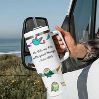 Christian Gifts Tumbler With Handle Birds Psalm 103:5 He Fills My Life With Good Things