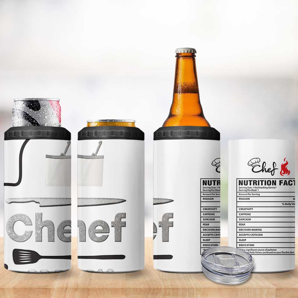 Chef Gifts 4 in 1 Can Cooler Tumbler Gifts For Cooking Lovers Bakers Culinary Students
