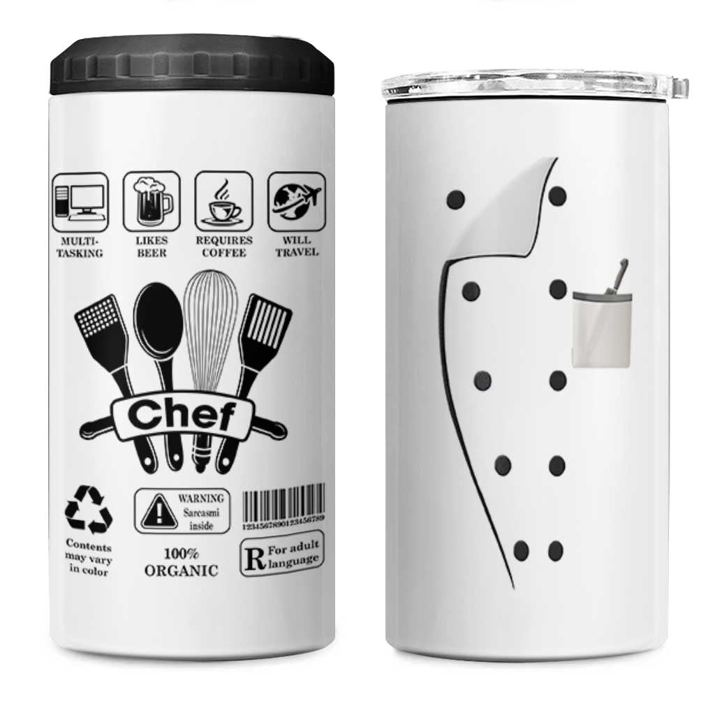 Chef Gifts 4 in 1 Can Cooler Tumbler Gifts For Cooking Lovers Culinary Students