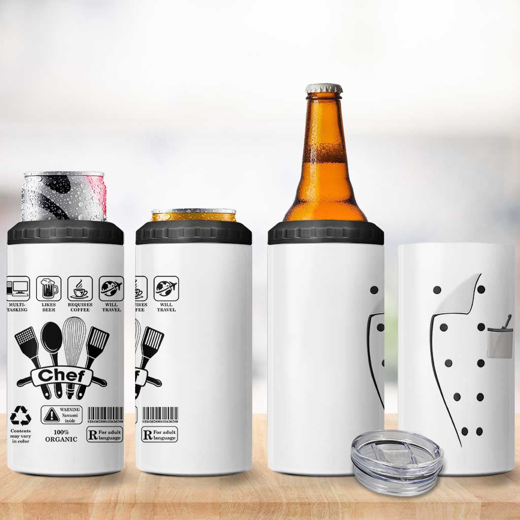 Chef Gifts 4 in 1 Can Cooler Tumbler Gifts For Cooking Lovers Culinary Students