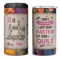 Sewing Gifts For Women 4 in 1 Can Cooler Tumbler Quilt Quilting Lovers Tailors Crafters Inspiration Gift