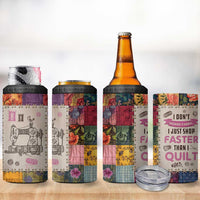 Sewing Gifts For Women 4 in 1 Can Cooler Tumbler Quilt Quilting Lovers Tailors Crafters Inspiration Gift