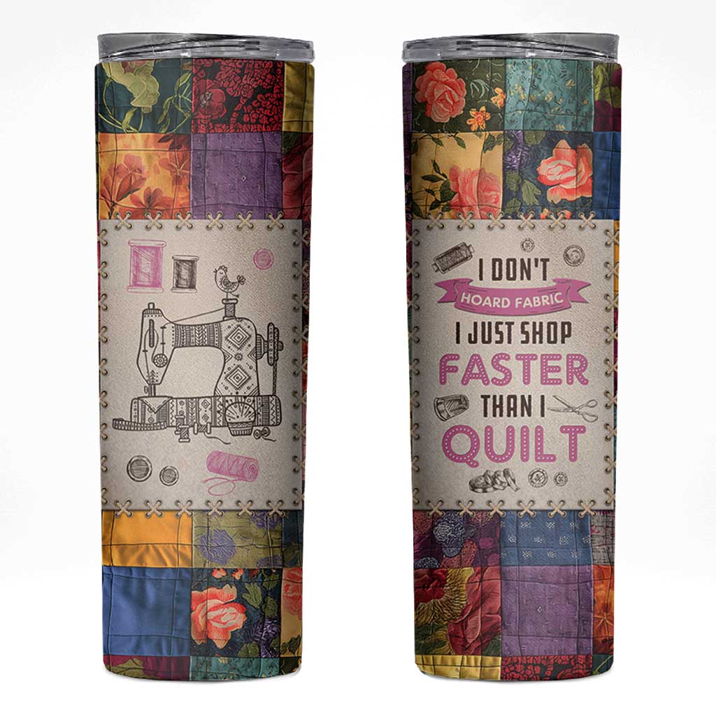 Sewing Gifts For Women Skinny Tumbler Quilt Quilting Lovers Tailors Crafters Inspiration Gift