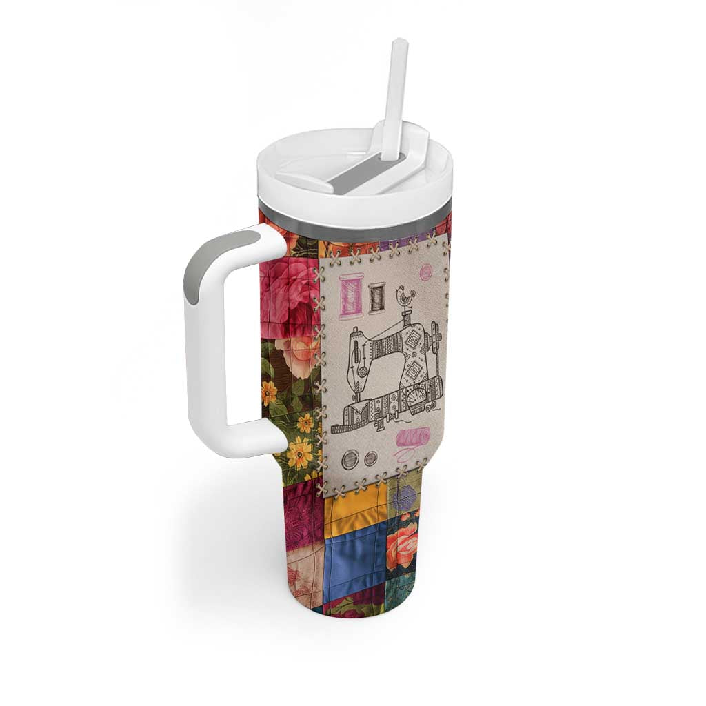 Sewing Gifts For Women Tumbler With Handle Quilt Quilting Lovers Tailors Crafters Inspiration Gift