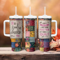 Sewing Gifts For Women Tumbler With Handle Quilt Quilting Lovers Tailors Crafters Inspiration Gift
