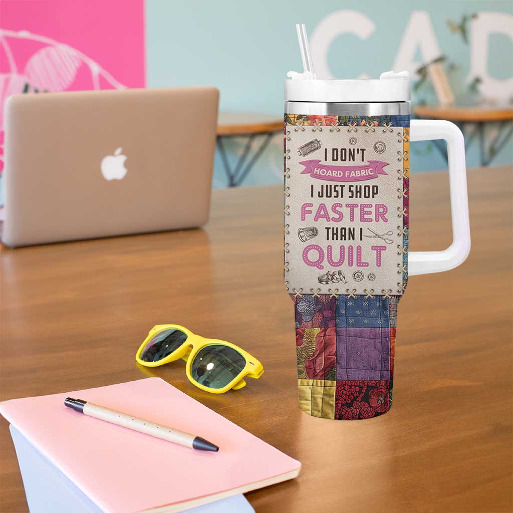 Sewing Gifts For Women Tumbler With Handle Quilt Quilting Lovers Tailors Crafters Inspiration Gift