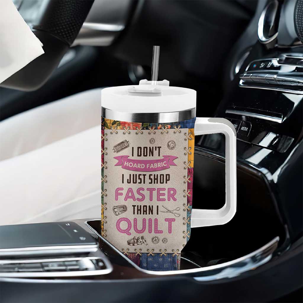 Sewing Gifts For Women Tumbler With Handle Quilt Quilting Lovers Tailors Crafters Inspiration Gift