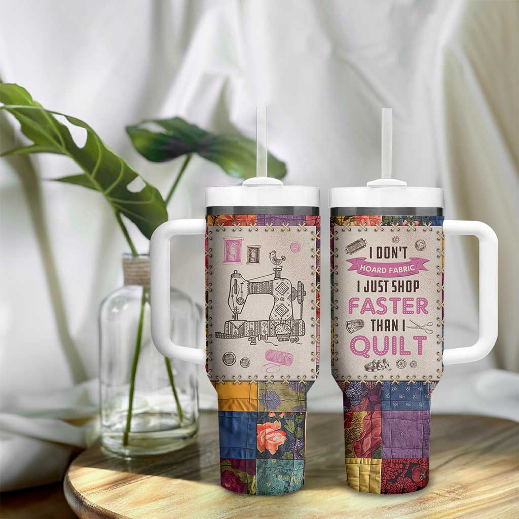 Sewing Gifts For Women Tumbler With Handle Quilt Quilting Lovers Tailors Crafters Inspiration Gift