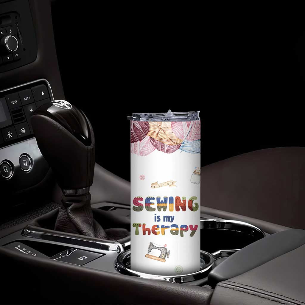Sewing Gifts For Women Skinny Tumbler Sewing Is My Therapy Quilting Lovers Tailors Crafters
