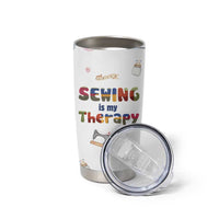 Sewing Gifts For Women Tumbler Cup Sewing Is My Therapy Quilting Lovers Tailors Crafters