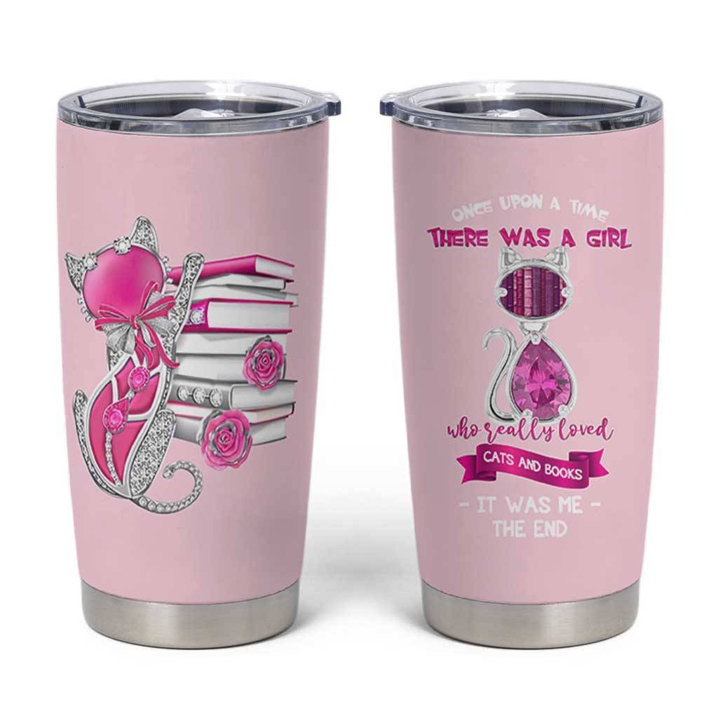 Cat Book Lovers Gifts Tumbler Cup Cute Bookish Present Book Club Gifts