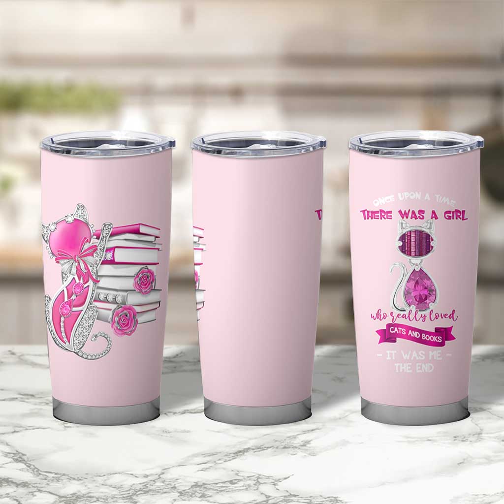 Cat Book Lovers Gifts Tumbler Cup Cute Bookish Present Book Club Gifts