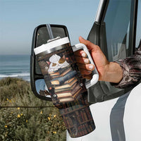 Cat Bookish Tumbler With Handle Just A Girl Who Loves Cats And Books Library Cat