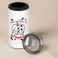 White Elephant Gift 4 in 1 Can Cooler Tumbler Your Argument Is Irrelephant Lawyer Gifts