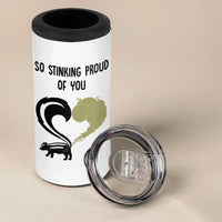 Funny Skunk Graduation 4 in 1 Can Cooler Tumbler So Stinking Proud Of You