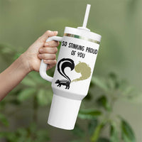 Funny Skunk Graduation Tumbler With Handle So Stinking Proud Of You