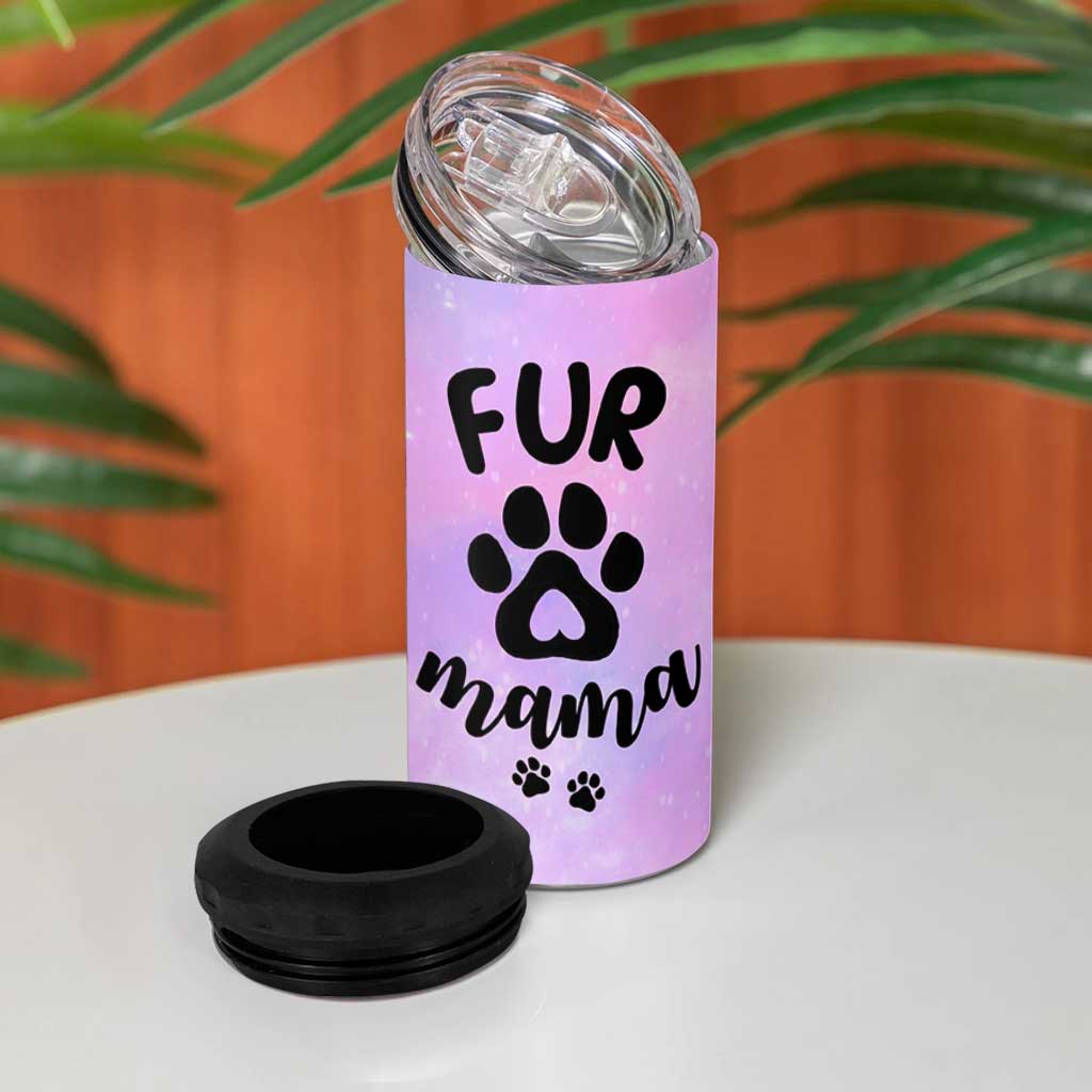 Fur Mama 4 in 1 Can Cooler Tumbler Cat Dog Mom Gifts For New Puppy Fur Baby Owners