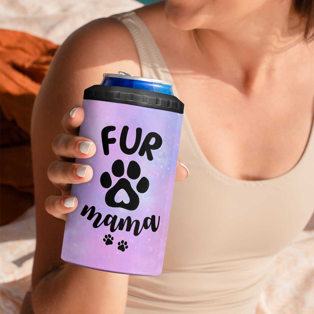 Fur Mama 4 in 1 Can Cooler Tumbler Cat Dog Mom Gifts For New Puppy Fur Baby Owners