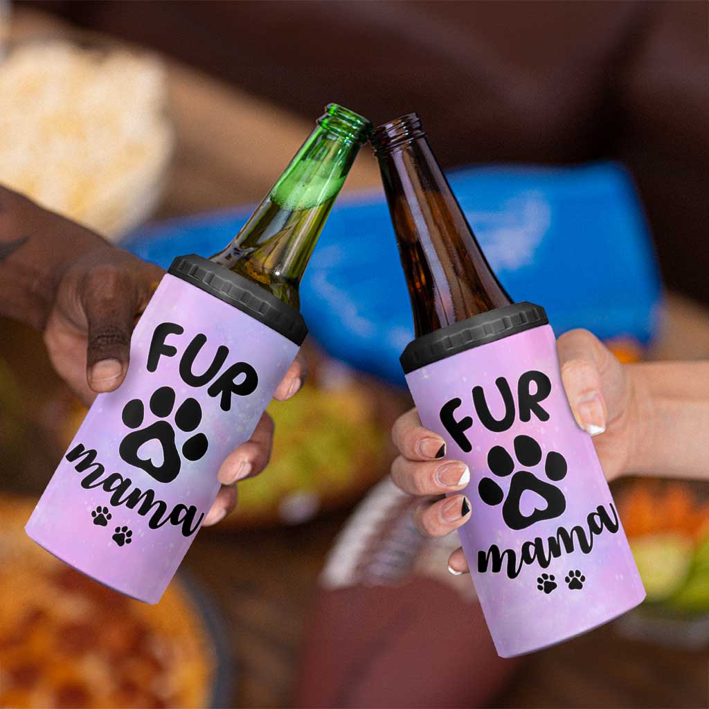 Fur Mama 4 in 1 Can Cooler Tumbler Cat Dog Mom Gifts For New Puppy Fur Baby Owners