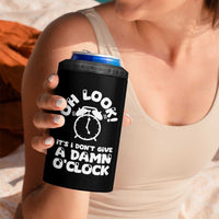 Funny Retirement Gifts 4 in 1 Can Cooler Tumbler Oh Look Its I Dont Give a Damn O Clock Retired Coworker Gag Gifts