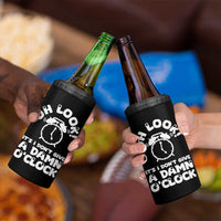 Funny Retirement Gifts 4 in 1 Can Cooler Tumbler Oh Look Its I Dont Give a Damn O Clock Retired Coworker Gag Gifts