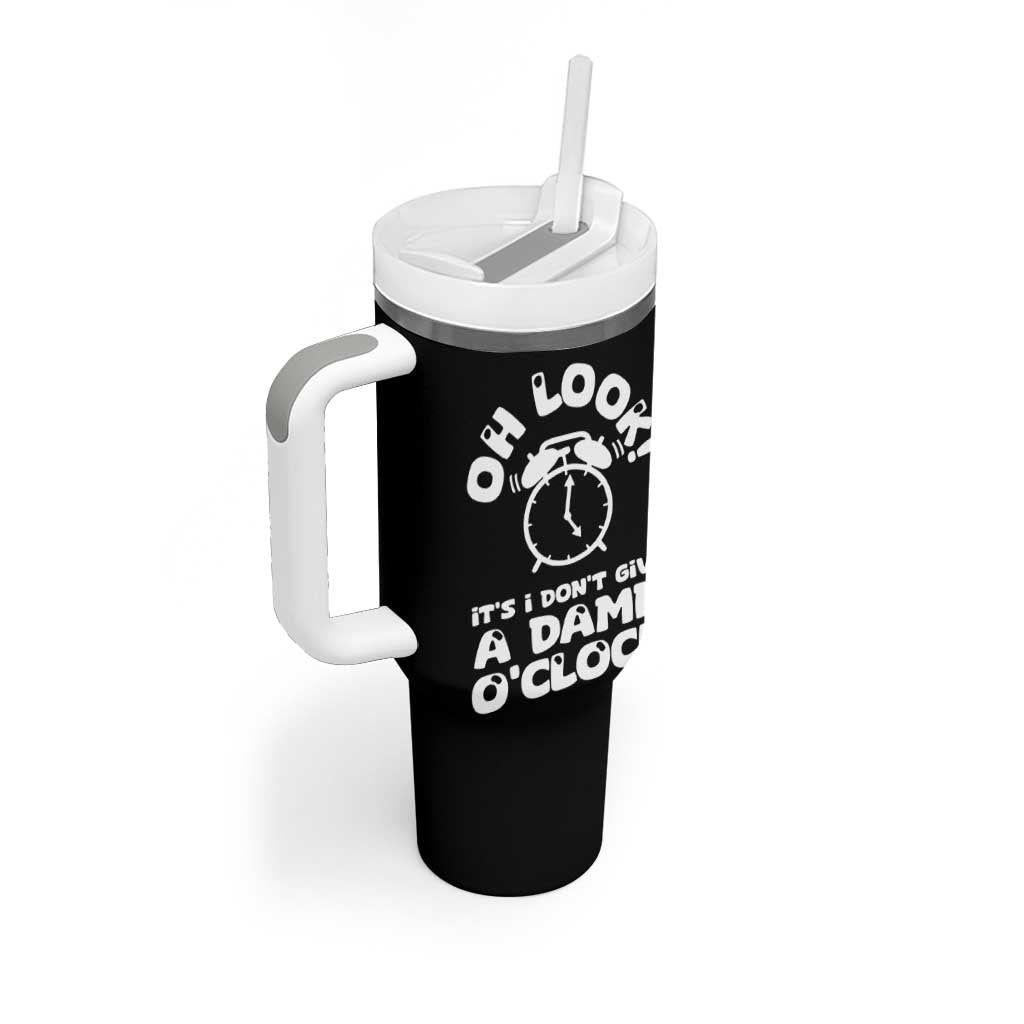 Funny Retirement Gifts Tumbler With Handle Oh Look Its I Dont Give a Damn O Clock Retired Coworker Gag Gifts