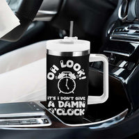 Funny Retirement Gifts Tumbler With Handle Oh Look Its I Dont Give a Damn O Clock Retired Coworker Gag Gifts