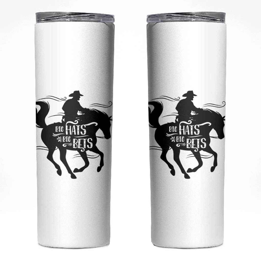 Funny Horse Racing Skinny Tumbler Big Hats Big Bets Derby Party