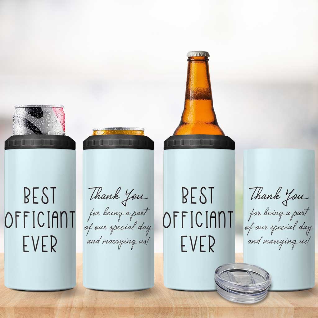Wedding Host 4 in 1 Can Cooler Tumbler Best Officiant Ever Present To That Special Person Performing The Marriage - Wonder Print Shop