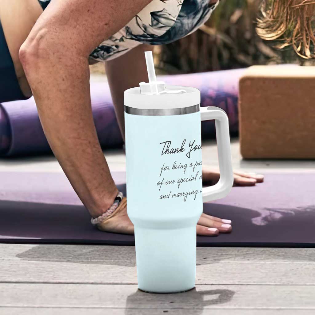 Wedding Host Tumbler With Handle Best Officiant Ever Present To That Special Person Performing The Marriage - Wonder Print Shop